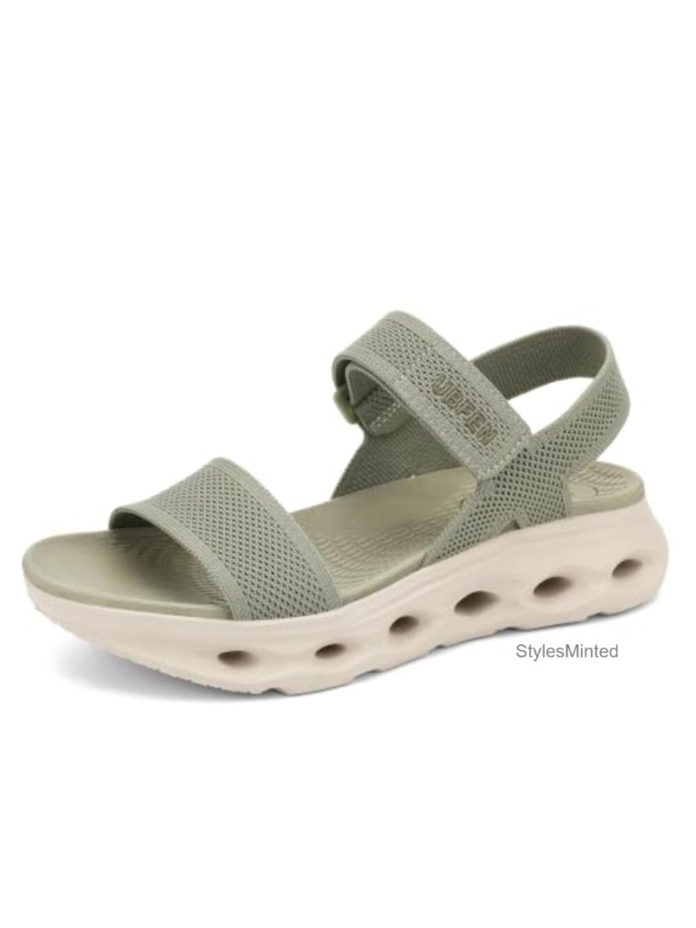 Women's Comfortable Walking Sandals with Cushioned Sole Platform Hook & Loop